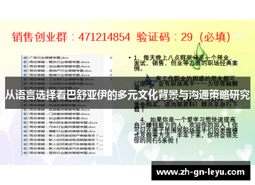 从语言选择看巴舒亚伊的多元文化背景与沟通策略研究
