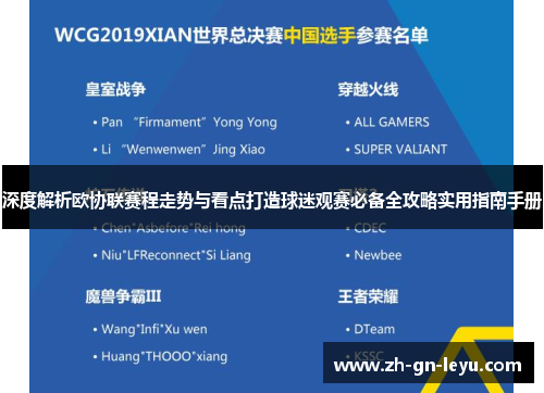 深度解析欧协联赛程走势与看点打造球迷观赛必备全攻略实用指南手册 深度解析欧协联赛程走势与看点打造球迷观赛必备全攻略实用指南手册